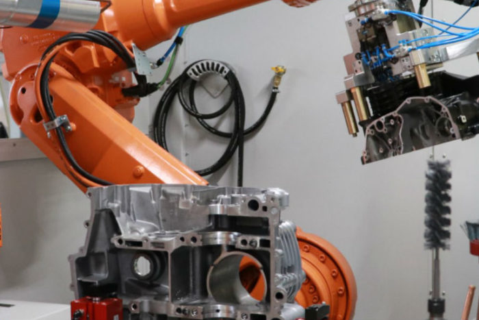 wet deburring of aluminium parts
